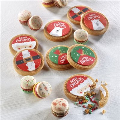 12 TOPPERS PRECORTADOS GALLETAS NAVIDAD 5,8CM 