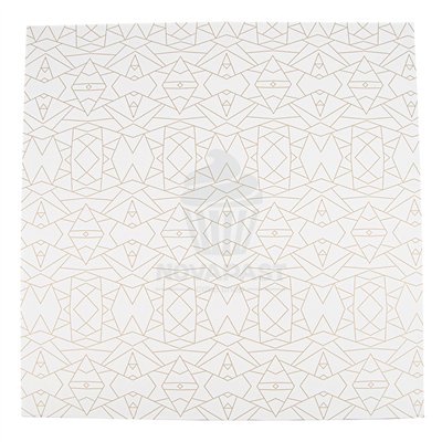 CAJA PASTELERIA RAYADA ORO/BLANCA 32X32XH10CM