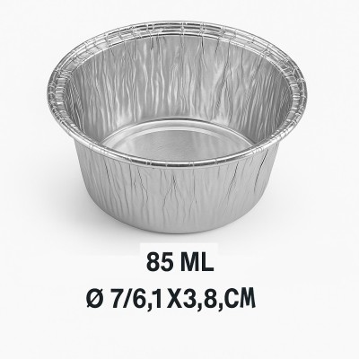 Aluminum Capsules 85 ml Ø 7/6.1x3.8 cm (100 units)