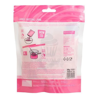 PME BOLSA 340 GR CHOCOLATE ROSA CANDY BUTTONS