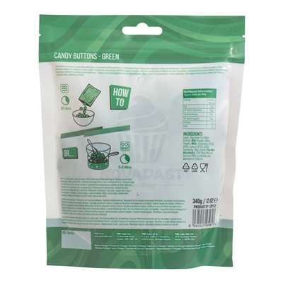 PME BOLSA 340 GR CHOCOLATE VERDE CANDY BUTTONS