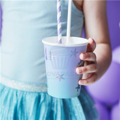 PARTYDECO SET DE 5 VASOS NARVAL BRILLO