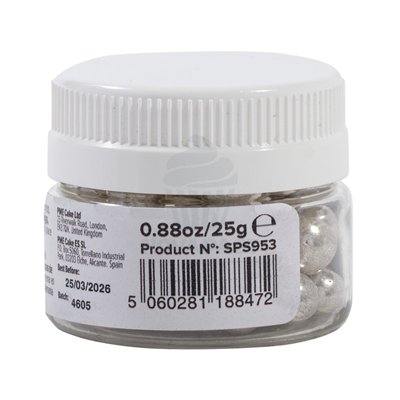 PME BOTE 25 GR PERLAS PLATEADAS 8 MM DECORACION