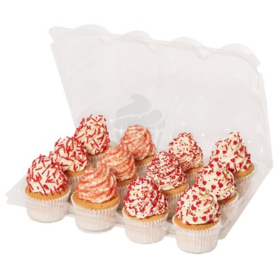 PME SET DE 3 CAJAS PORTA CUPCAKES DE 12 HUECOS PLA