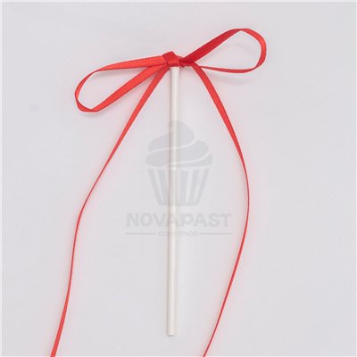 PME SET 8 TOPPERS CON LAZO PARA TARTAS ROJO