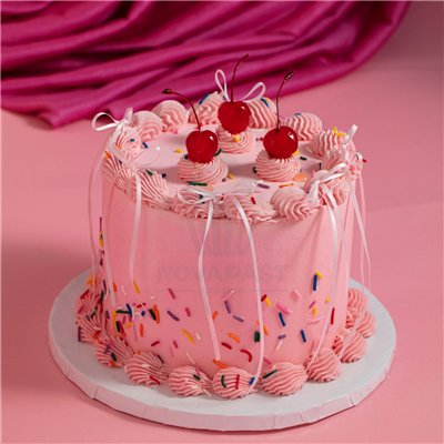 PME SET 8 TOPPERS CON LAZO PARA TARTAS ROJO