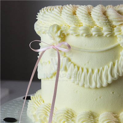 PME SET 8 TOPPERS CON LAZO PARA TARTAS ROSA CLARO