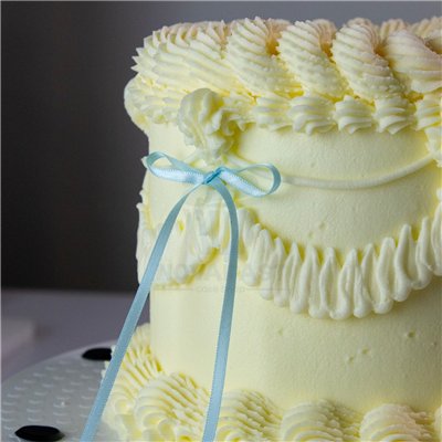 PME SET 8 TOPPERS CON LAZO PARA TARTAS AZUL BEBE