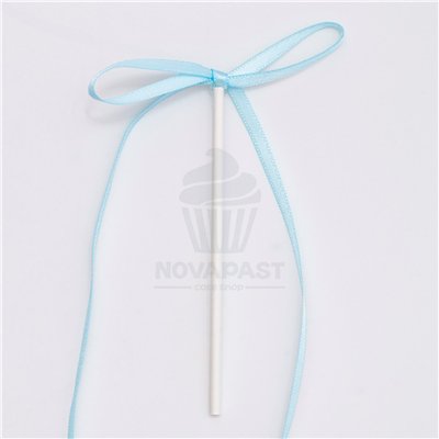 PME SET 8 TOPPERS CON LAZO PARA TARTAS AZUL BEBE