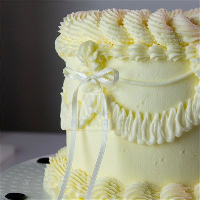 PME SET 8 TOPPERS CON LAZO PARA TARTAS BLANCO