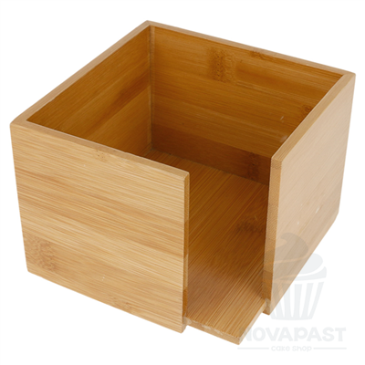 SERVILLETERO DE BAMBU NATURAL 13,5X13,5X10 CM