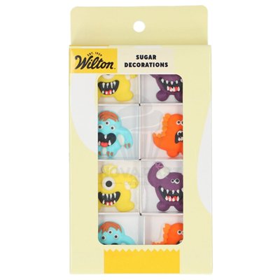 WILTON SET DE 8 DECORACIONES MANIAC MONSTER 2D