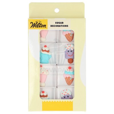 WILTON SET DE 8 DECORACIONES HELADOS DE AZUCAR 2D