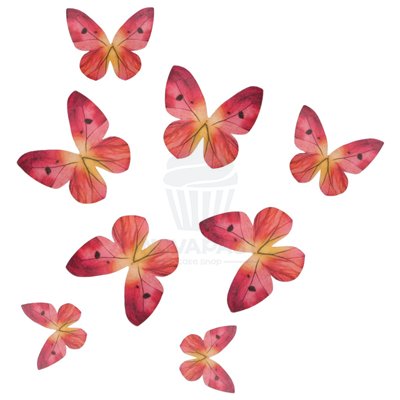 WILTON SET DE 8 MARIPOSAS DE OBLEA ROSAS 3D