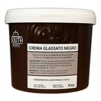 Crema baño de chocolate negro Glassato Norte (6 Kg)