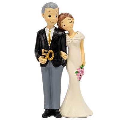 "50th Anniversary Couple Figurine 16cm"