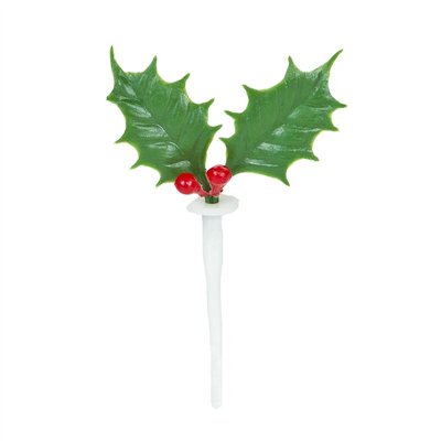 PAQ. 100 STICKS CON PINCHO ACEBO DE NAVIDAD 65MM