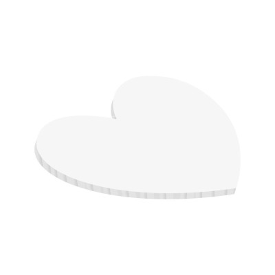 Heart-Shaped 5mm White Masonite Cake Base, 25cm