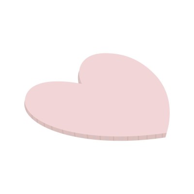 Pink Heart-Shaped Masonite Cake Base 25cm - 5mm Thick