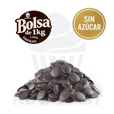 BOLSA 1 KG CHOCOLATE "SIN AZÚCAR" NOVAPAST NEGRO