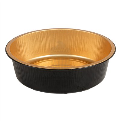 SET 50 GOLD/BLACK ALUMINUM CAPSULES 1200ML Ø19.6x5.5CM