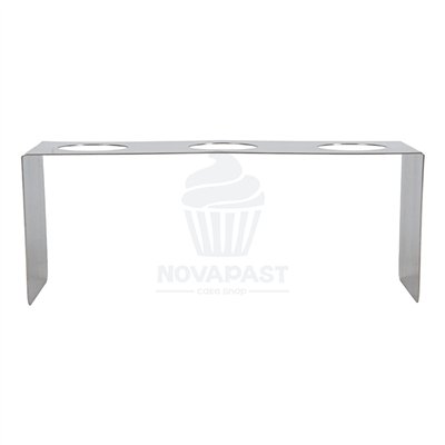 Stainless Steel 3-Cone Display Ø4 CM 22x7x8.5 CM