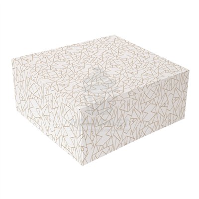 Self-assembling Kraft Cake Box 20x20x8 cm