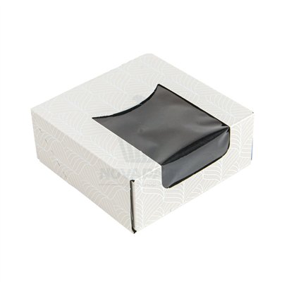 White Box w/Window Black Int. 10x10xH4 cm
