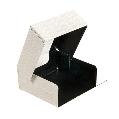 White Box w/Window Black Int. 10x10xH4 cm