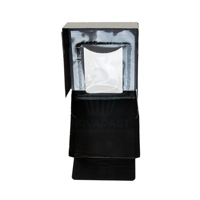 White Box w/Window Black Int. 10x10xH4 cm