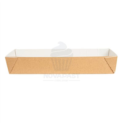 Set of 50 Kraft Paper Trays 30x11x5 cm
