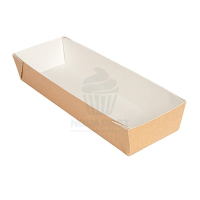 Set of 50 Kraft Paper Trays 30x11x5 cm