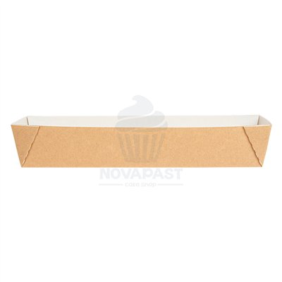 Set of 50 Kraft Paper Trays 30x7x5 cm