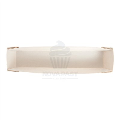 Set of 50 Kraft Paper Trays 30x7x5 cm