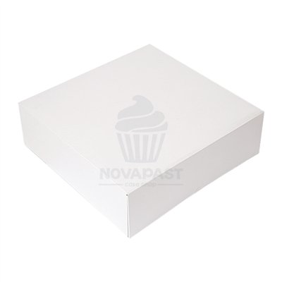 White Self-Assembling Bakery Box 32x32x10 cm