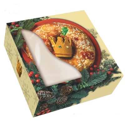 Boîte pour Roscón de Reyes 40x40 cm - Élégance et qualité