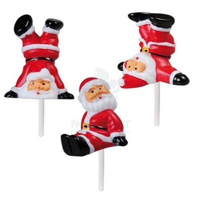 SET DE 36 PAPA NOEL CON PINCHO NAVIDAD H85MM