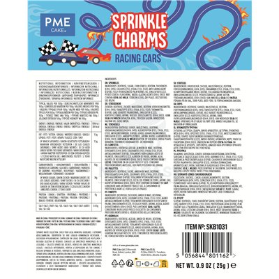 PME BLISTER SPRINKLES COCHES DE CARRERA 25GR.