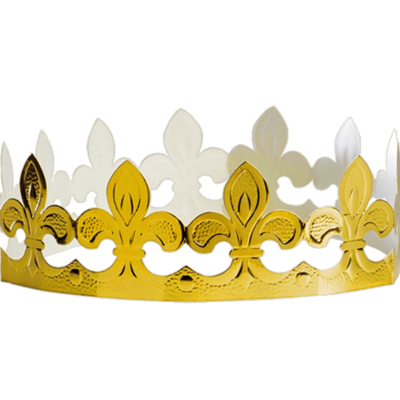 Coronas Douradas 51cm para Roscon de Reyes - Set 100 Peças
