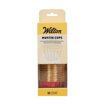 WILTON SET 50 CAPSULAS MUFFIN CUP ROJAS