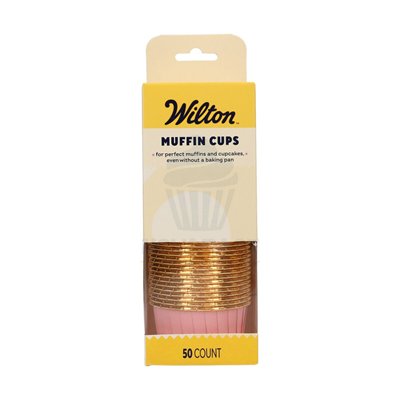 WILTON SET 50 CAPSULAS MUFFIN CUP ROSA