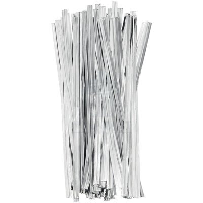 WILTON SET 50 CIERRA BOLSAS TWIST TIES PLATA 7,5CM