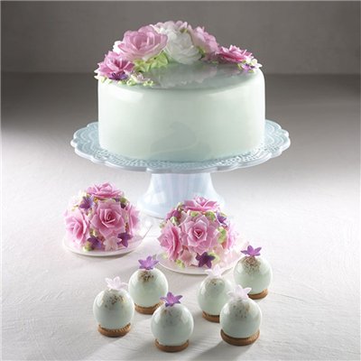 MODECOR SET DE 15 FLORES ROSAS OBLEA 4CM DECORAT.