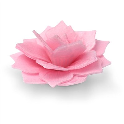 MODECOR SET DE 15 FLORES ROSAS OBLEA 4CM DECORAT.