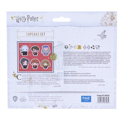 PME SET 12 CAPSULAS + 12 TOPPER CUPCAKES H. POTTER