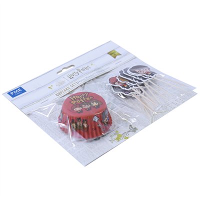 PME SET 12 CAPSULAS + 12 TOPPER CUPCAKES H. POTTER