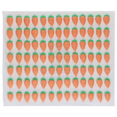 FUNCAKES BOX OF 546 SUGAR CARROT DECORATIONS
