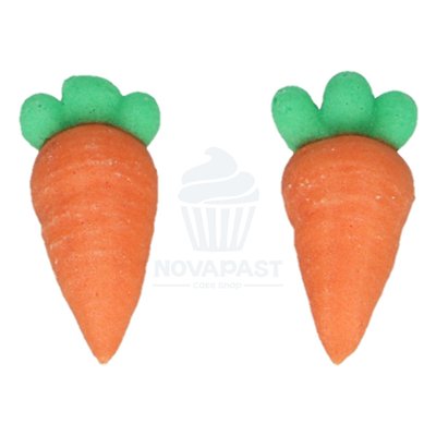 FUNCAKES BOX OF 546 SUGAR CARROT DECORATIONS