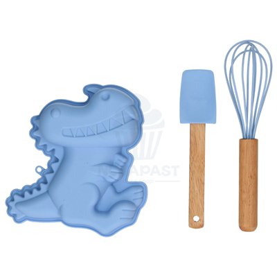 CONJUNTO WILTON 3 CORTADORES DINO + ROLO