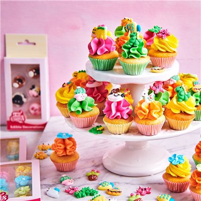 FUNCAKES CAJA DE 492 FLORES DE AZUCAR BL/AMARILLA